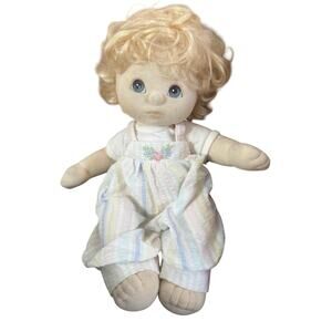 Vintage 1985 Mattel My Child Doll Strawberry Blonde Hair Blue Eyes W/ Outfit